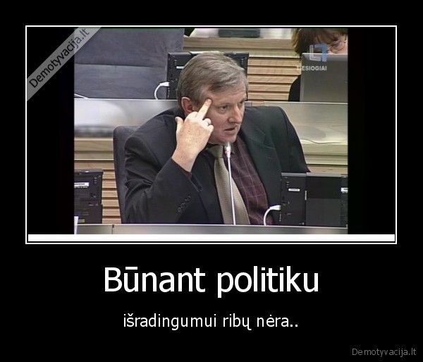 Būnant politiku - išradingumui ribų nėra..