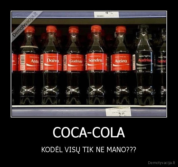 COCA-COLA - KODĖL VISŲ TIK NE MANO???