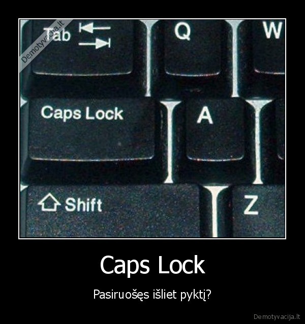 Caps Lock - Pasiruošęs išliet pyktį?