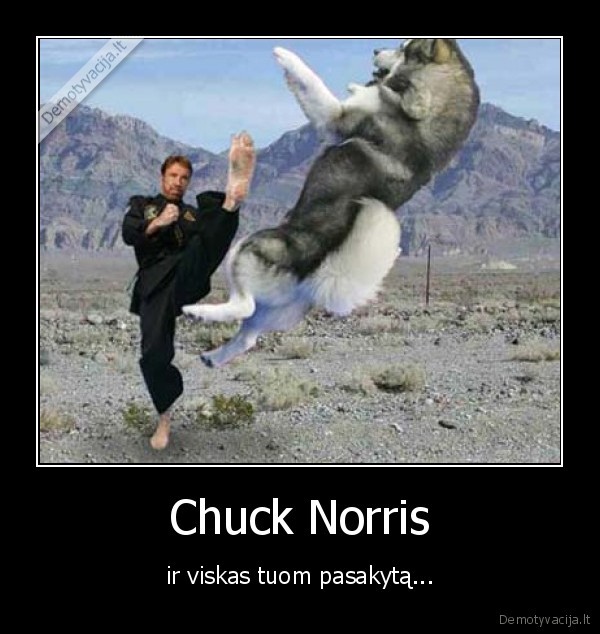 Chuck Norris - ir viskas tuom pasakytą...