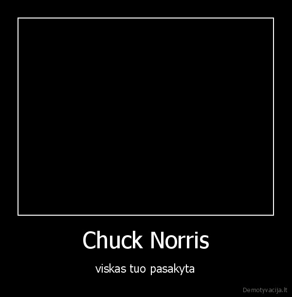 Chuck Norris - viskas tuo pasakyta