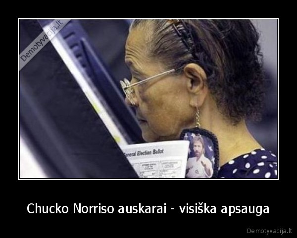 Chucko Norriso auskarai - visiška apsauga - 