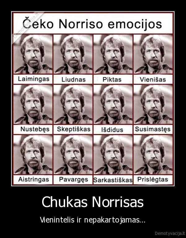 Chukas Norrisas - Vienintelis ir nepakartojamas...