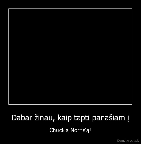 Dabar žinau, kaip tapti panašiam į - Chuck'ą Norris'ą!