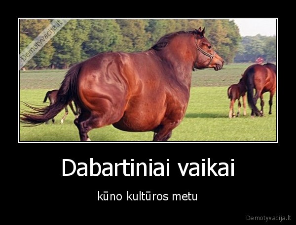 Dabartiniai vaikai - kūno kultūros metu