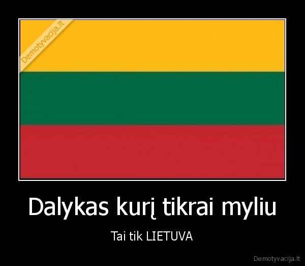 Dalykas kurį tikrai myliu - Tai tik LIETUVA