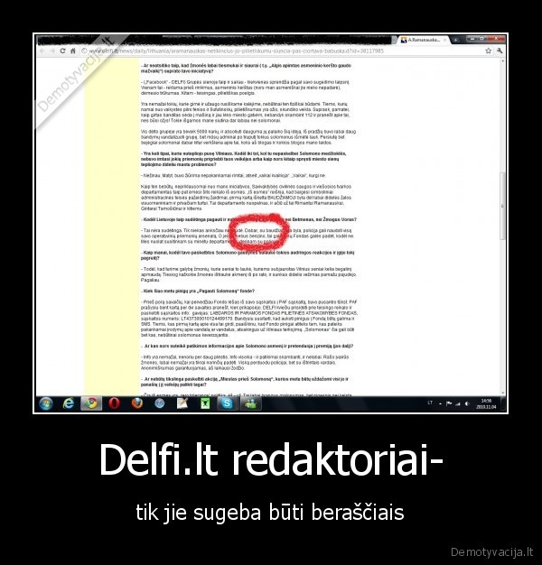 Delfi.lt redaktoriai- - tik jie sugeba būti beraščiais