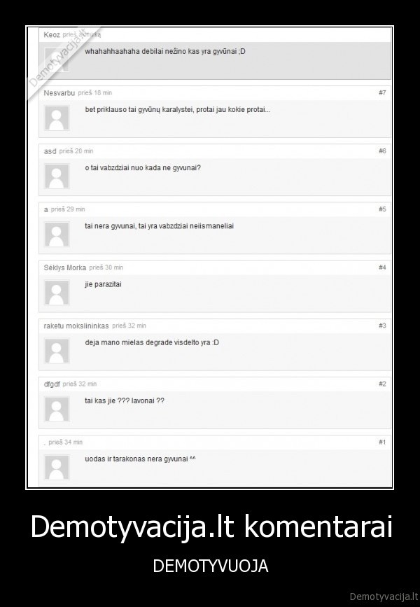 Demotyvacija.lt komentarai - DEMOTYVUOJA