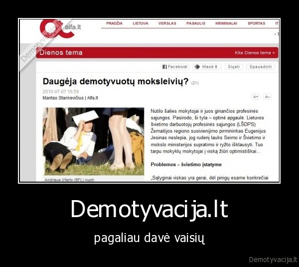 Demotyvacija.lt - pagaliau davė vaisių