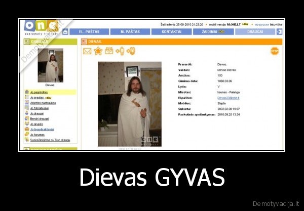 Dievas GYVAS - 