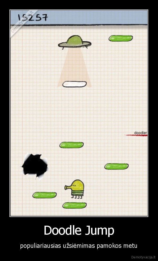 Doodle Jump - populiariausias užsiėmimas pamokos metu