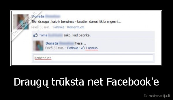 Draugų trūksta net Facebook'e - 