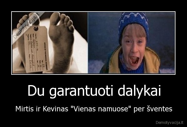 Du garantuoti dalykai - Mirtis ir Kevinas "Vienas namuose" per šventes