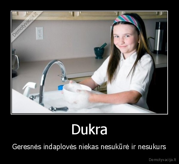 Dukra - Geresnės indaplovės niekas nesukūrė ir nesukurs