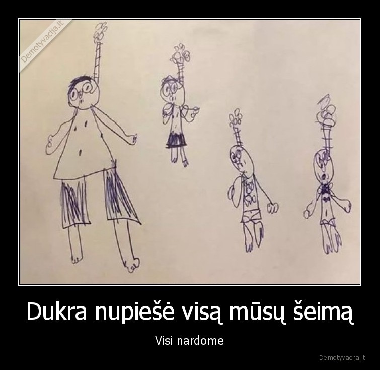 Dukra nupiešė visą mūsų šeimą - Visi nardome