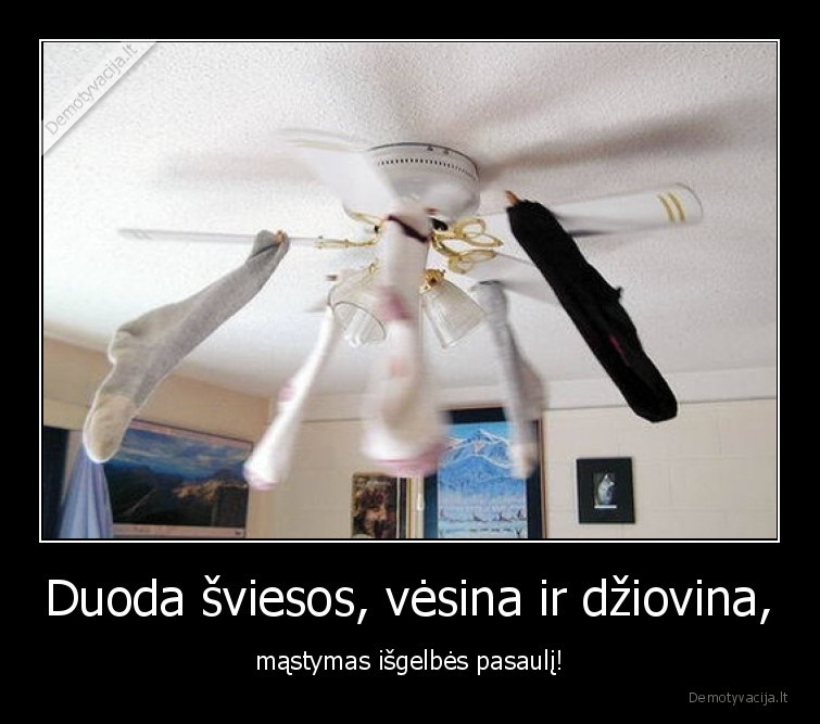 Duoda šviesos, vėsina ir džiovina, - mąstymas išgelbės pasaulį!