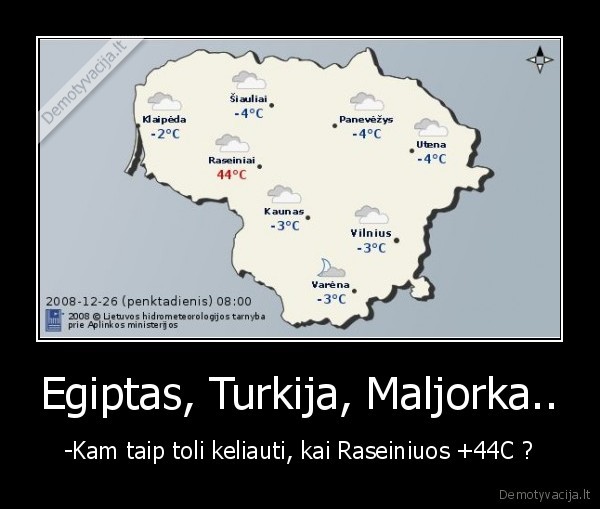 Egiptas, Turkija, Maljorka.. - -Kam taip toli keliauti, kai Raseiniuos +44C ?