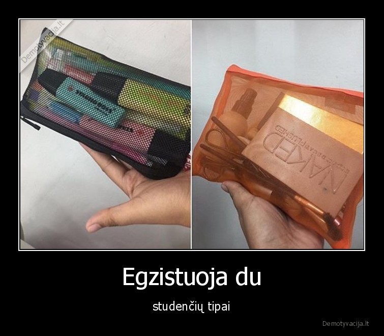 Egzistuoja du - studenčių tipai