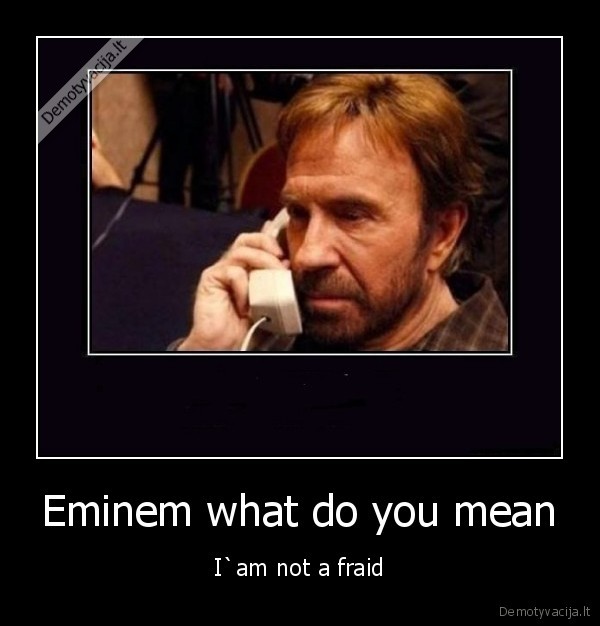 Eminem what do you mean - I`am not a fraid