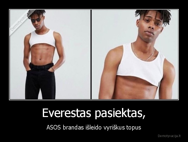 Everestas pasiektas, - ASOS brandas išleido vyriškus topus