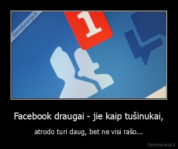 Facebook draugai - jie kaip tušinukai, - atrodo turi daug, bet ne visi rašo...