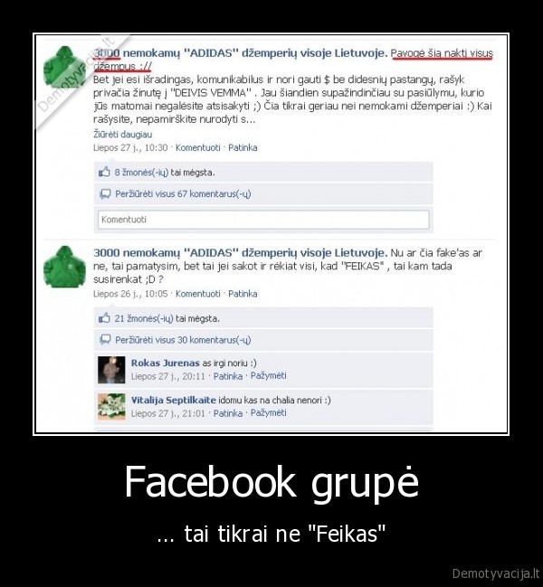 Facebook grupė - ... tai tikrai ne "Feikas"