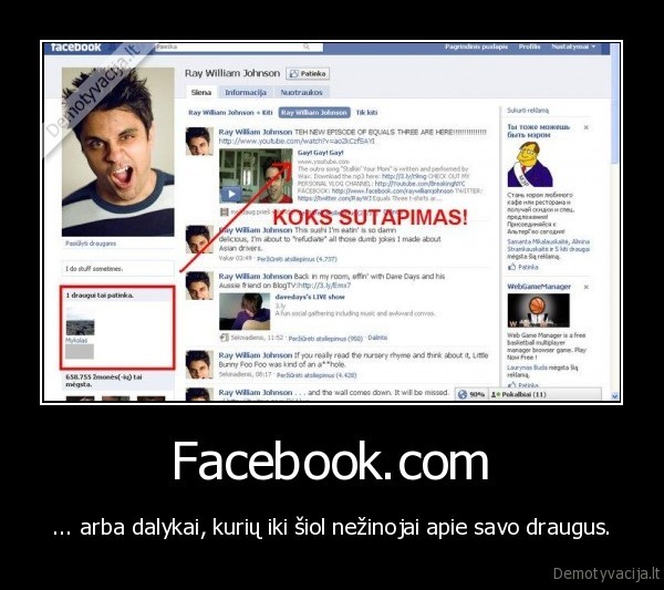 Facebook.com - ... arba dalykai, kurių iki šiol nežinojai apie savo draugus.