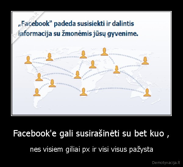 Facebook'e gali susirašinėti su bet kuo , - nes visiem giliai px ir visi visus pažysta