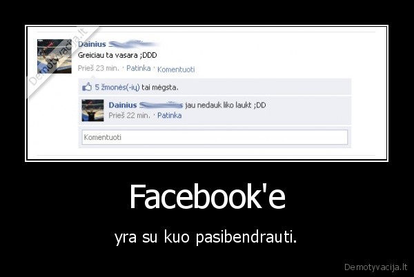 Facebook'e - yra su kuo pasibendrauti.