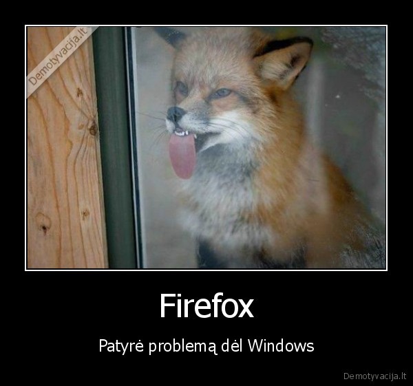 Firefox - Patyrė problemą dėl Windows