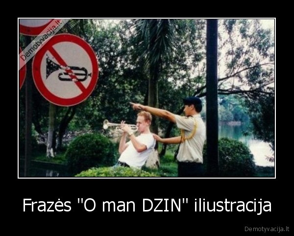 Frazės "O man DZIN" iliustracija - 