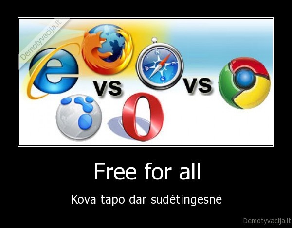 Free for all - Kova tapo dar sudėtingesnė