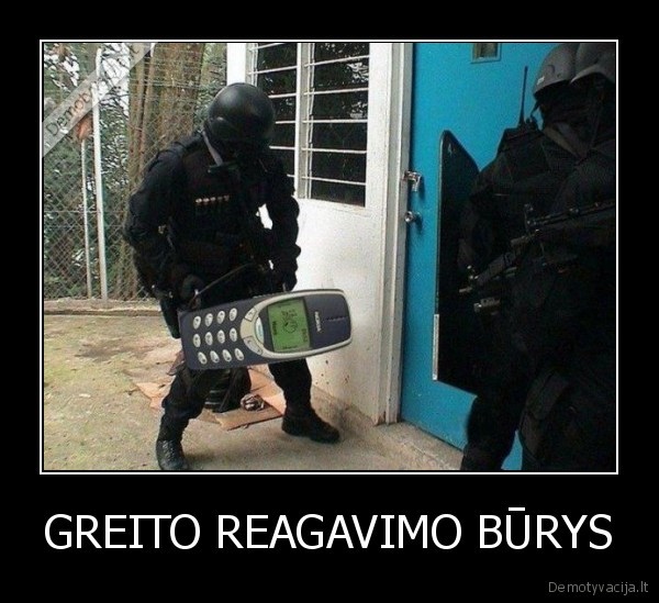 GREITO REAGAVIMO BŪRYS - 