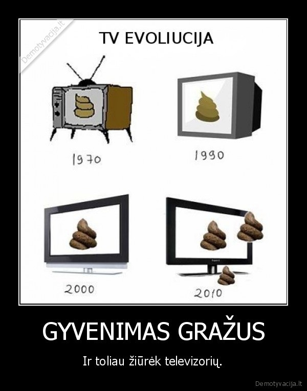 GYVENIMAS GRAŽUS - Ir toliau žiūrėk televizorių.