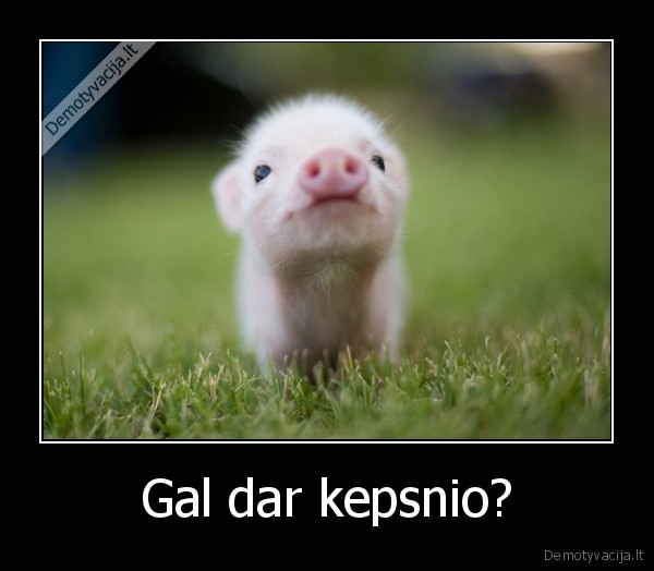 Gal dar kepsnio? - 