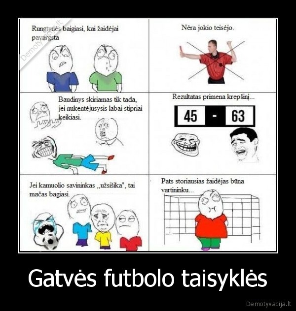 Gatvės futbolo taisyklės - 