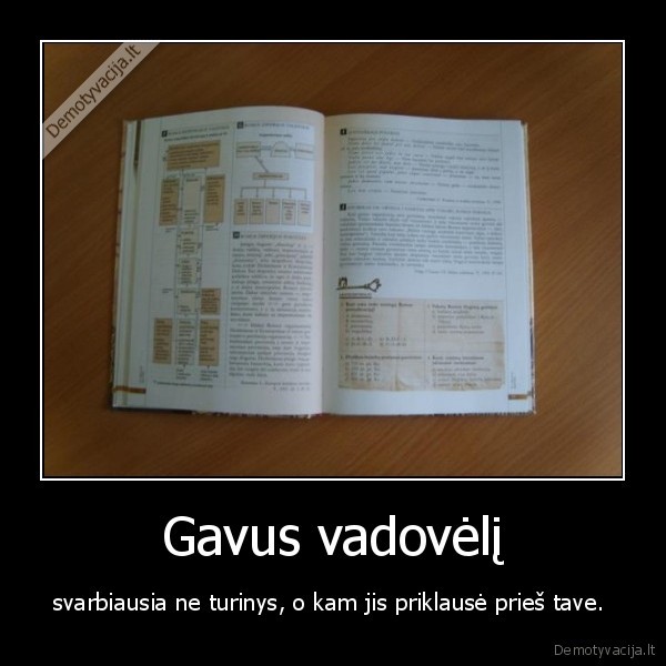 Gavus vadovėlį - svarbiausia ne turinys, o kam jis priklausė prieš tave. 