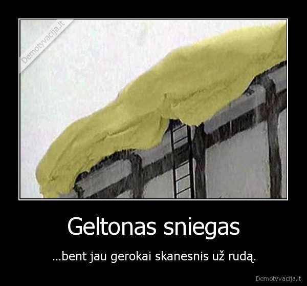 Geltonas sniegas - ...bent jau gerokai skanesnis už rudą.