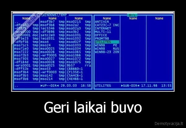 Geri laikai buvo - 