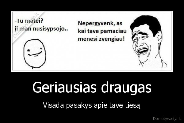 Geriausias draugas - Visada pasakys apie tave tiesą