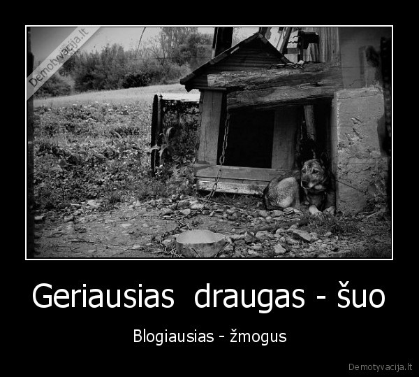 Geriausias  draugas - šuo - Blogiausias - žmogus