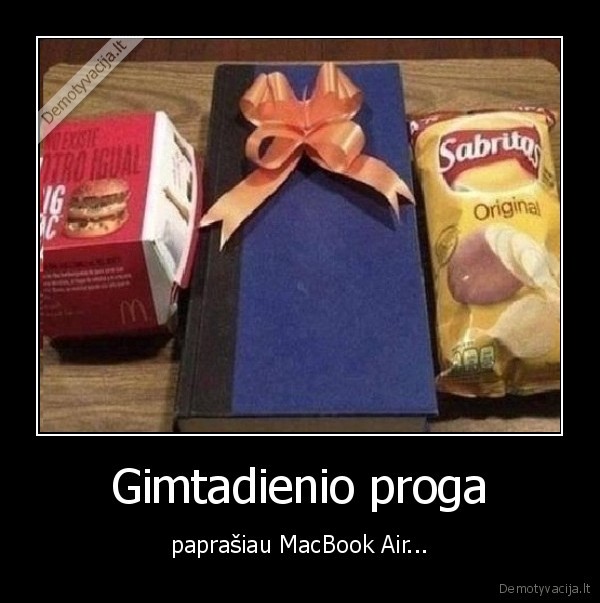 Gimtadienio proga - paprašiau MacBook Air...