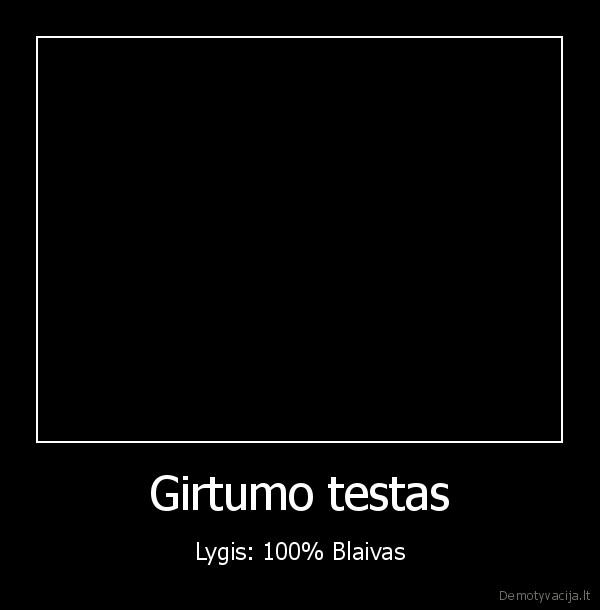 Girtumo testas - Lygis: 100% Blaivas