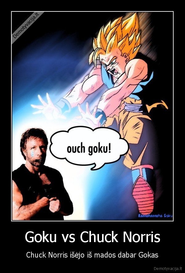 Goku vs Chuck Norris - Chuck Norris išėjo iš mados dabar Gokas