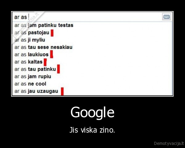 Google - Jis viska zino.