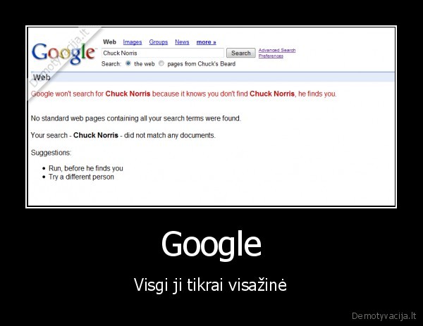 Google - Visgi ji tikrai visažinė