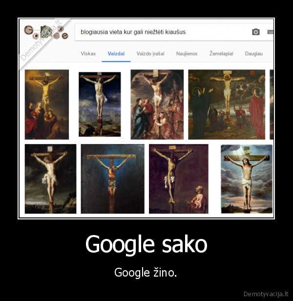 Google sako - Google žino.