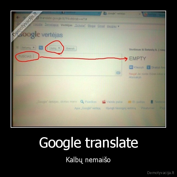 Google translate - Kalbų nemaišo