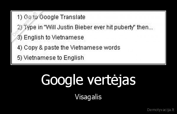 Google vertėjas - Visagalis