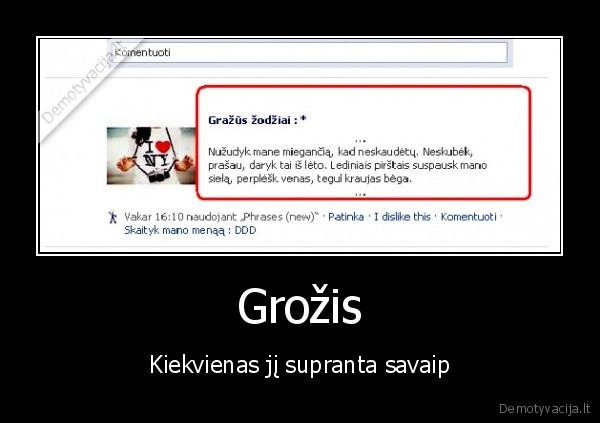 Grožis - Kiekvienas jį supranta savaip